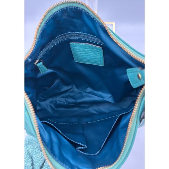 Coach Kristin Leather Hobo Bag | Style No. 16808 | Green Shoulder Purse - Picture 8 of 10